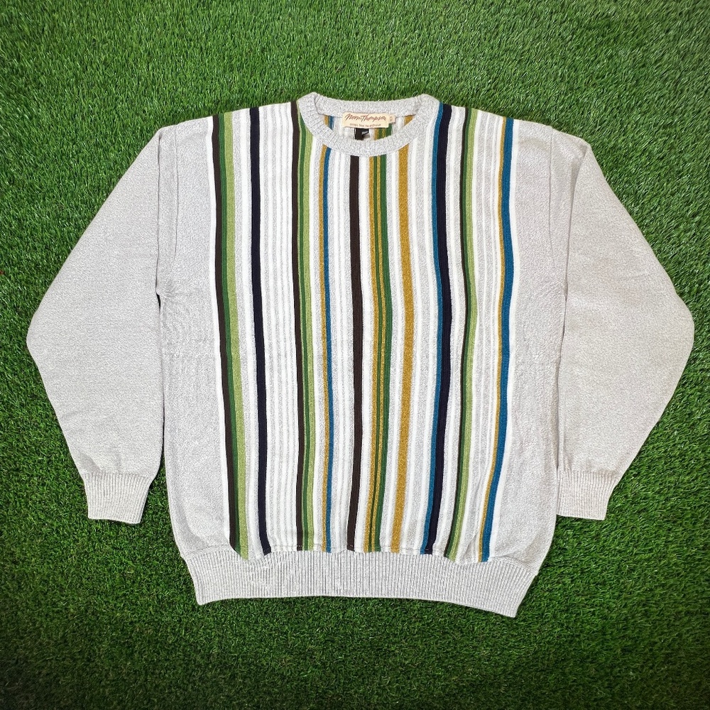 Vintage Norm Thompson Men's Long Sleeve Round Neck Knit Sweater Size XLarge Xl